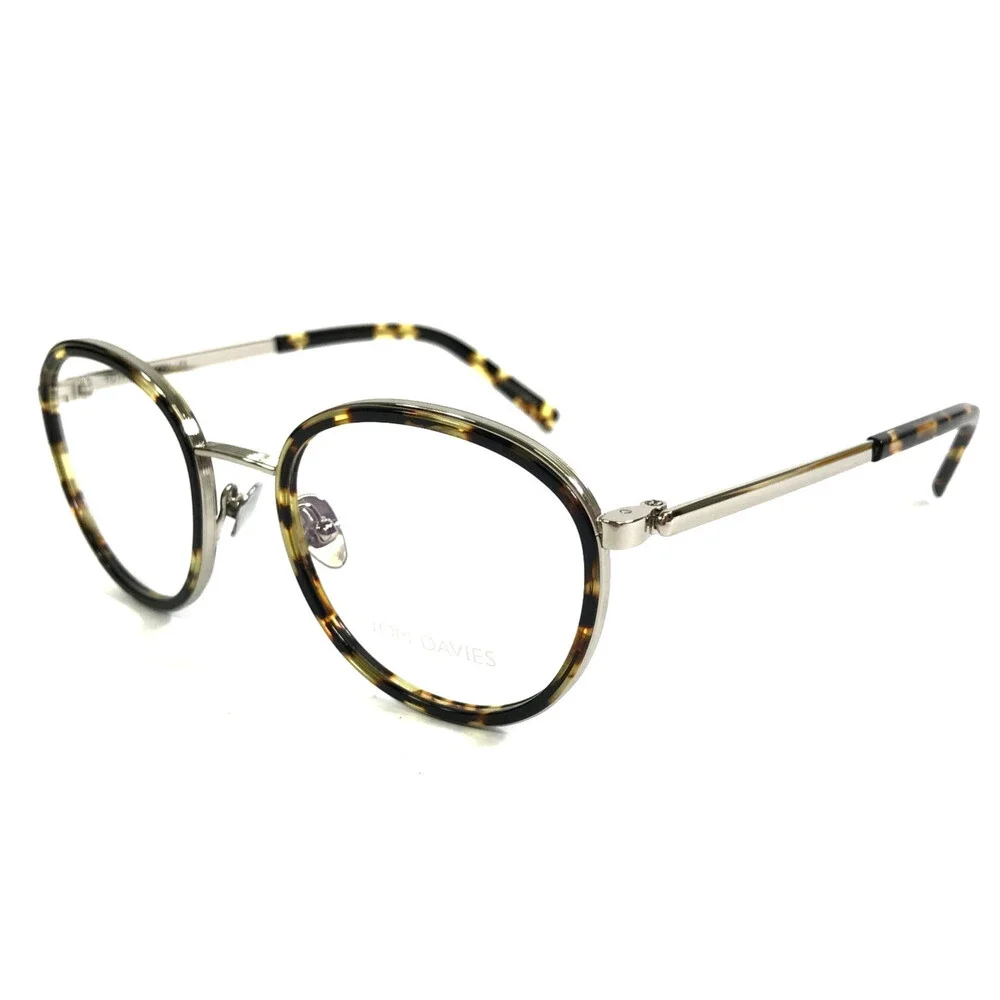 Tom Davies Eyeglasses Frames TD741 Col. 1236 Tortoise Shiny Silver 47-19-140